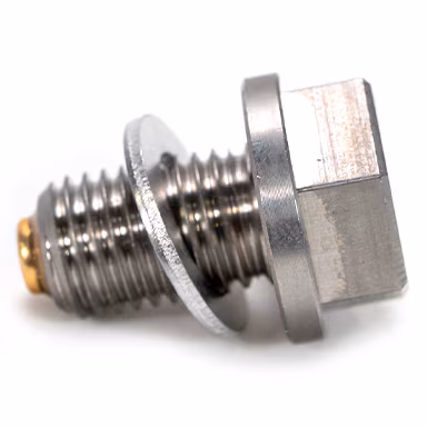 Magnetic Engine Oil Drain Plug M12 Gold — Oil Change Accessory